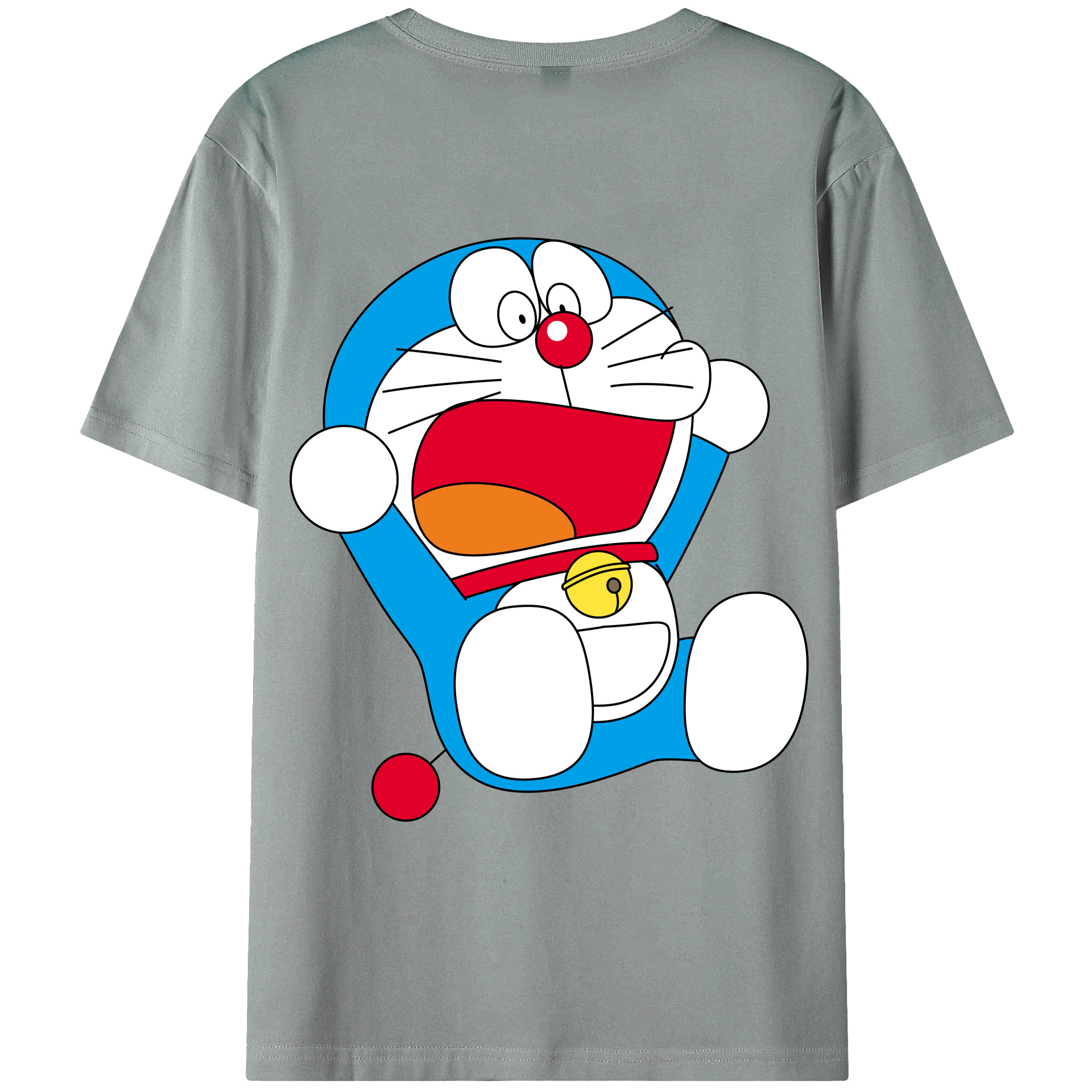 （画像用） ドラえもん Doraemon 綿100％ メンズ半袖Tシャツ（バックプリント） 通気性